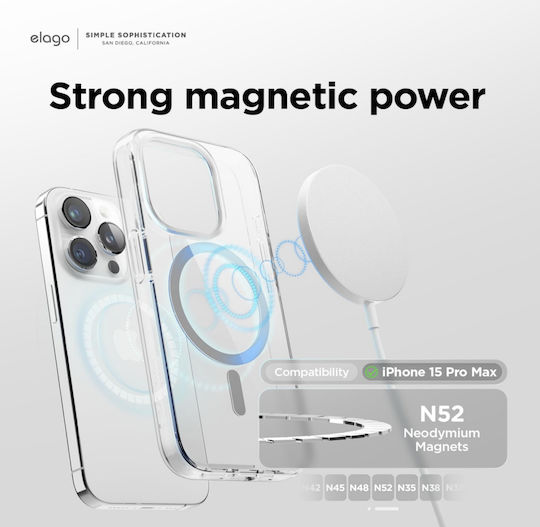 Elago Hybrid Back Cover Plastic / Silicone 1.2mm Transparent (iPhone 15 Pro Max)