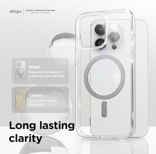 Elago Hybrid Back Cover Plastic / Silicone 1.2mm Transparent (iPhone 15 Pro Max)