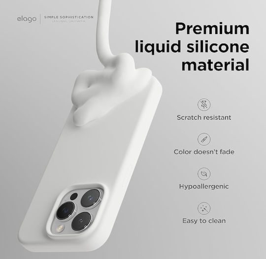 Elago Liquid Back Cover Silicon 1.7mm Alb (iPhone 15 Pro Max)