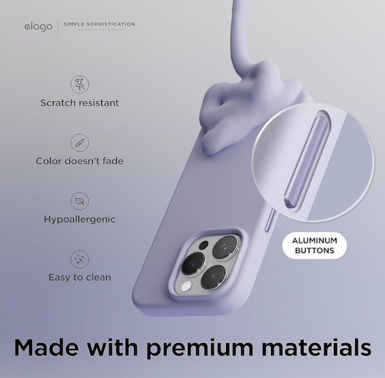 Elago Back Cover Σιλικόνης Μωβ (iPhone 15 Pro Max)