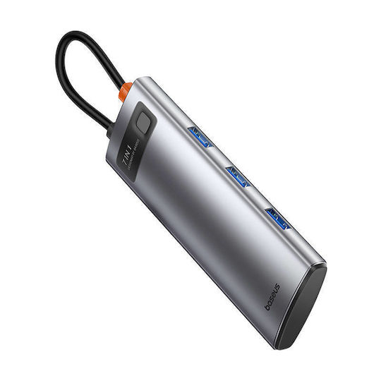 Baseus Gleam USB-C Docking Station με HDMI 4K PD Γκρι
