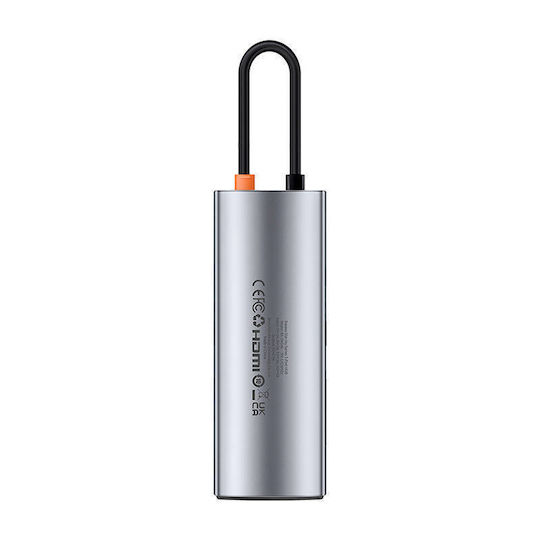 Baseus Gleam USB-C Docking Station με HDMI 4K PD Γκρι