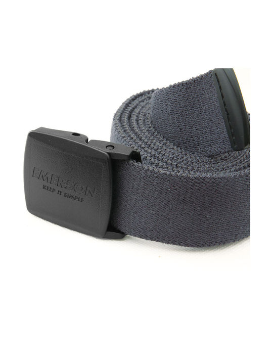 Emerson Men's Knitted Fabric Elastic Belt Gray