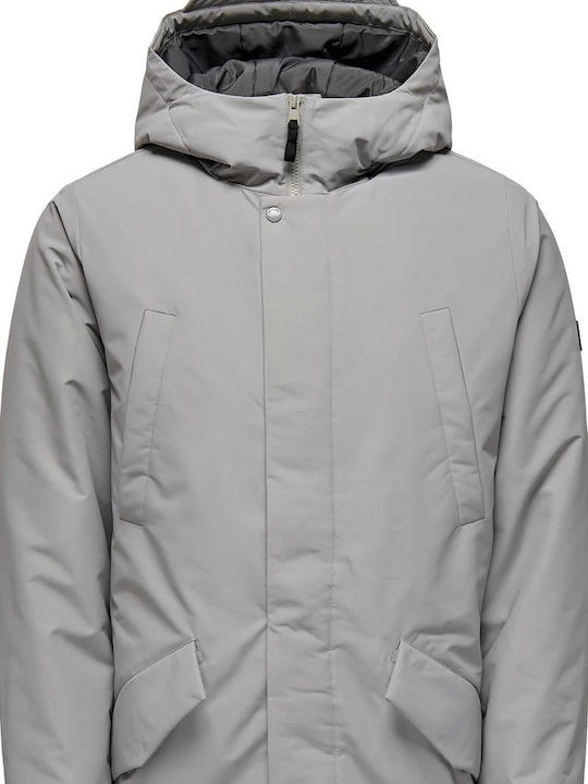 Only & Sons Men's Winter Jacket Gray