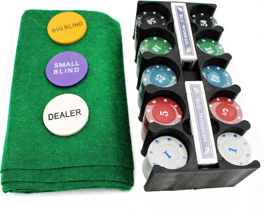 Set 200 Poker Chips 4gr in Box with Felt