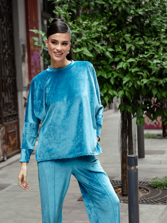 Sweatpants Velvet Blue