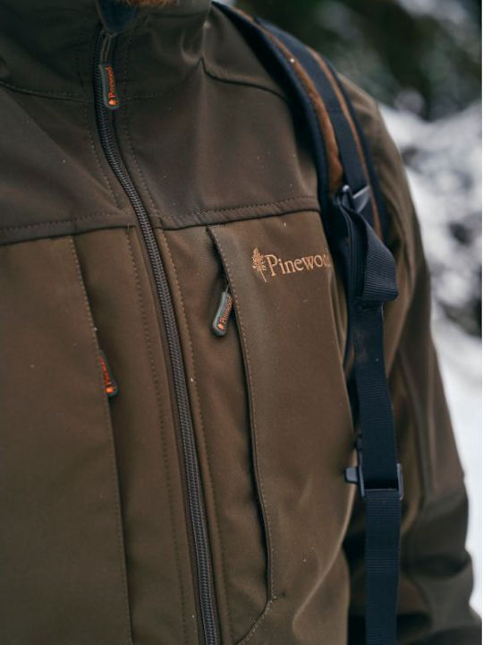 Pinewood Smaland Stretch Shell Αδιάβροχη Κυνηγετική Ζακέτα Softshell Χακί