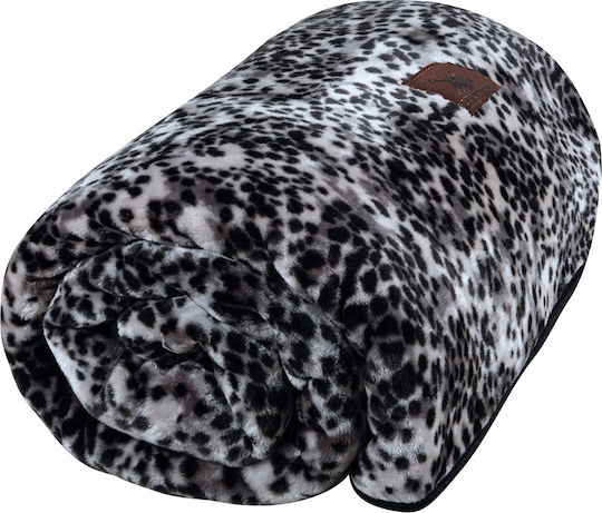 Greenwich Polo Club 3434 Velvet Single Blanket 160x220cm Gray - Black
