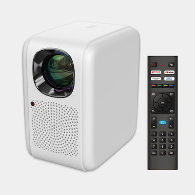 Mecool KP2 Projector με Wi-Fi και Ενσωματωμένα Ηχεία Λευκός