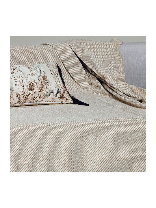 Kentia Kanon Ριχτάρι Τριθέσιου Καναπέ Chenille 180x300εκ. 12 Beige 000073496