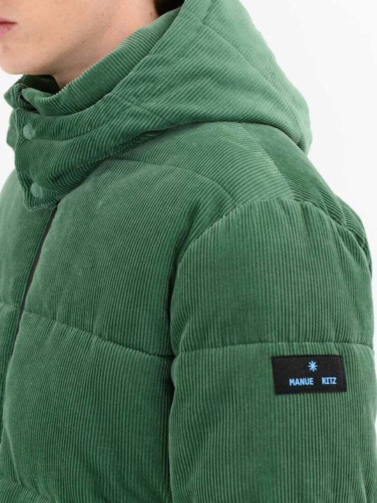 Manuel Ritz Men's Winter Puffer Jacket Green