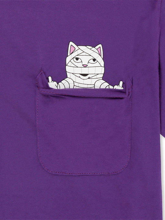 Rip N Dip Nerm Pocket T-shirt Bărbătesc cu Mânecă Scurtă Violet