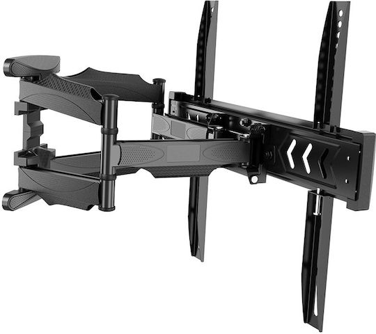Gembird WM-58ST-01 Βάση Τηλεόρασης Τοίχου με Βραχίονα έως 58" και 36kg Μαύρο