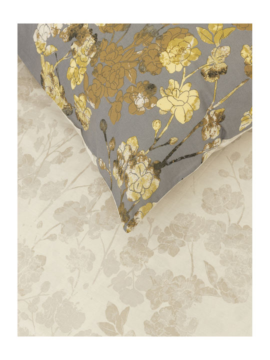 Kocoon Duvet Cover Set Cotton Queen with 2 Pillowcases 225x245 Lafelia Gold