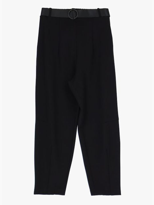 Imperial Women's Fabric Capri Trousers Black