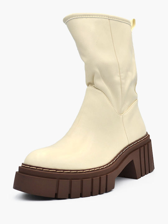 Joya Women's Boots with Fur Beige