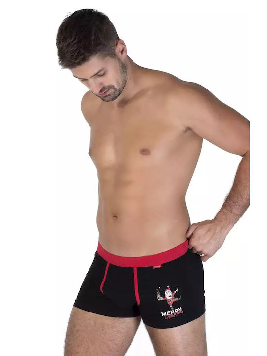 Johan Men's Boxer Black with Patterns