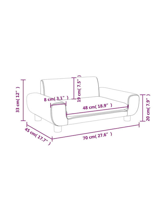 Sofa Pink 70x45x33cm