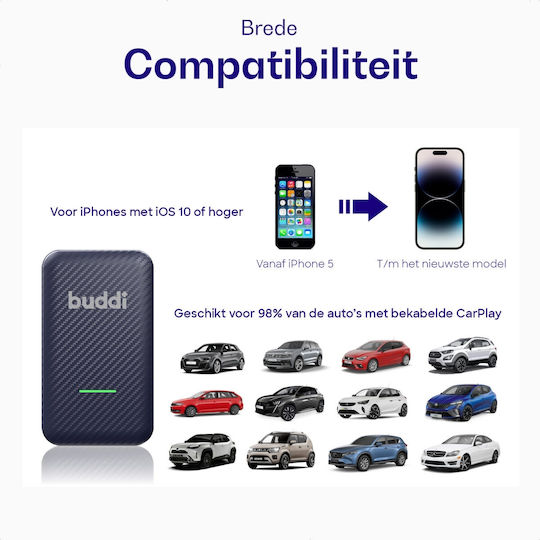 Buddi Bluetooth Автомобил за Таблото (Аудиоприемник)