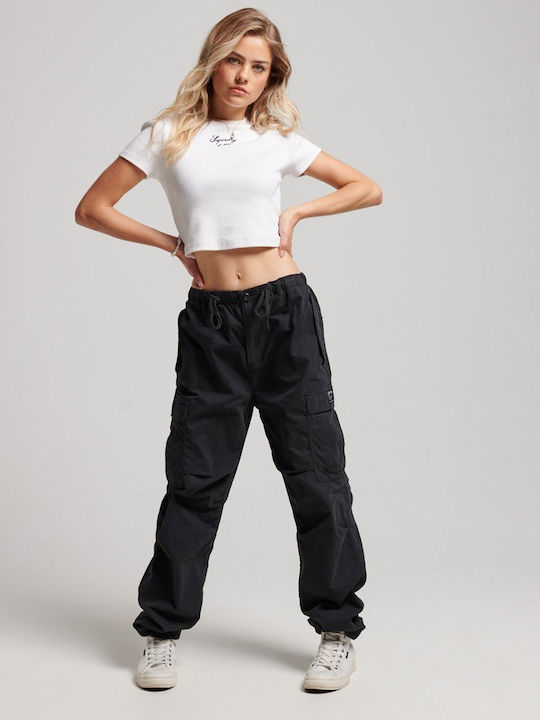 Parachute Grip Damen Stoff Hose Schwarz