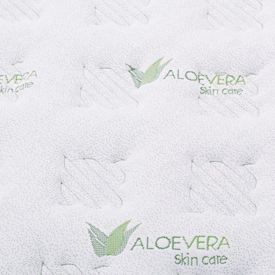 HomeMarkt Double Orthopedic Mattress 140x200x22cm with Springs , Aloe Vera & Topper