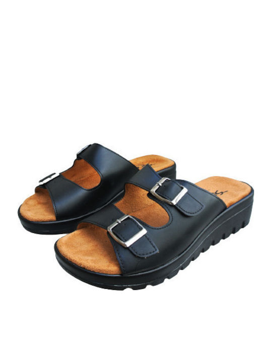 Anatomic Women's Platform Wedge Sandals Black