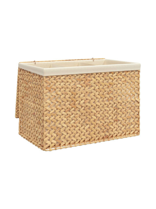 vidaXL Laundry Basket Metallic with Cap 75x42.5x52cm Brown