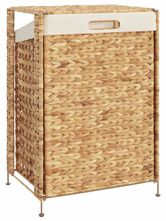 vidaXL Metallic Laundry Basket With Lid 44x34x64cm Brown