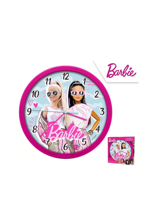 Kids Euroswan Детски стенен часовник Barbie Fashion Дърво 24.5x24.5см