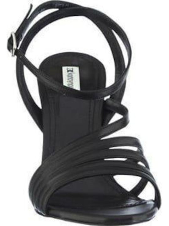 Leder Damen Sandalen in Schwarz Farbe