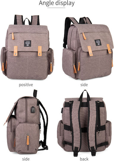 Lequeen Diaper Bag Gray 38x22x46cm.