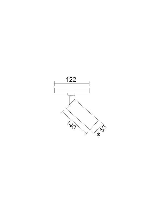 Spot Light Monos LED Alb Cald Spot în Culoare Alb