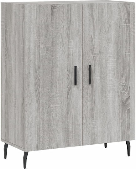 Living Room Display Cabinet from Particle Board Grey 34x34x180cm
