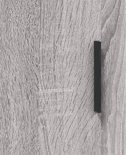 Living Room Display Cabinet from Particle Board Grey 34x34x180cm
