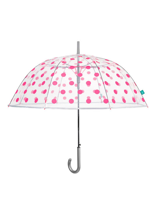 Perletti Rezistent la vânt Automat Umbrelă de ploaie cu baston de mers pe jos Poi Fucsia Α