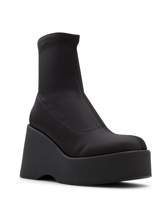 Damen Stiefeletten Mit Plattform Schwarz
