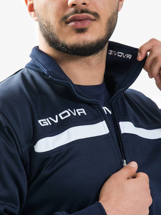 Tuta One Football Tracksuit Glossy with Elastic Navy Blue