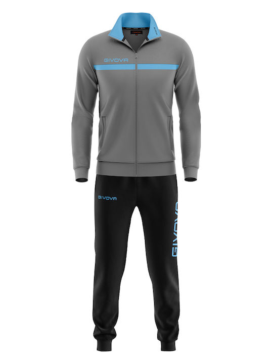 Tuta One Football Tracksuit Glossy with Elastic Gray