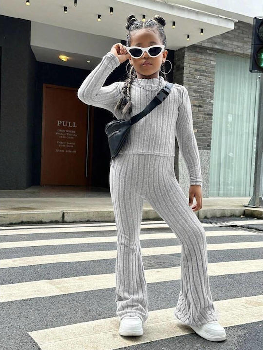 Kids Sweatpants Set Gray 2pcs