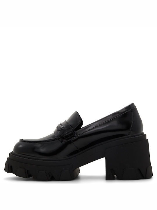 Лачени Дамски Loafers в Черен Цвят 100001526