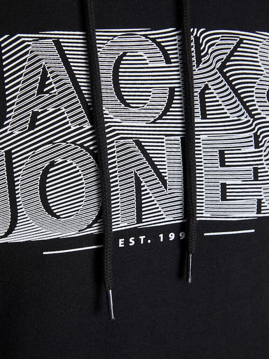 Jack & Jones Hanorac pentru bărbați cu glugă Negru