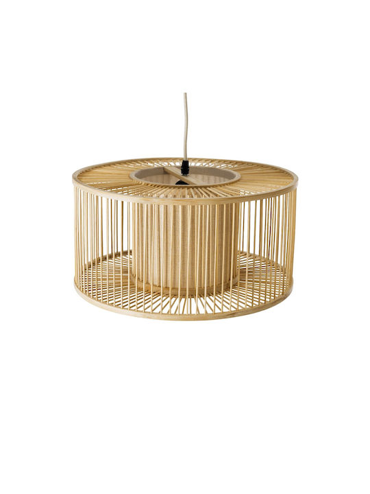 GloboStar Hibiscus Hanging Ceiling Light Beige Boho Grid with E27 Socket 40x20x20cm