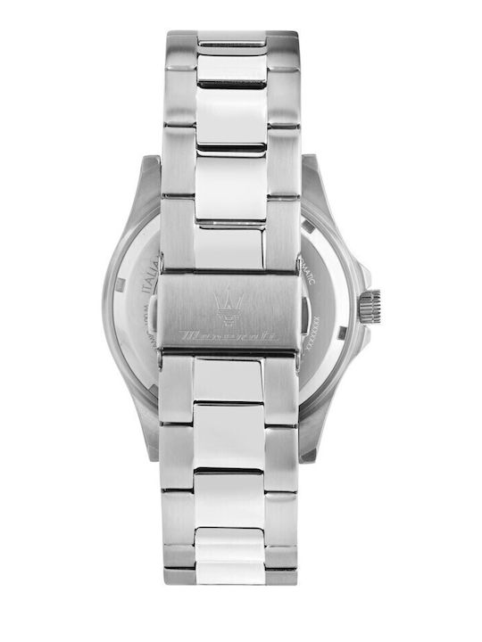 Maserati Competizione Men's Watch 43mm Automatic with White Metal Bracelet