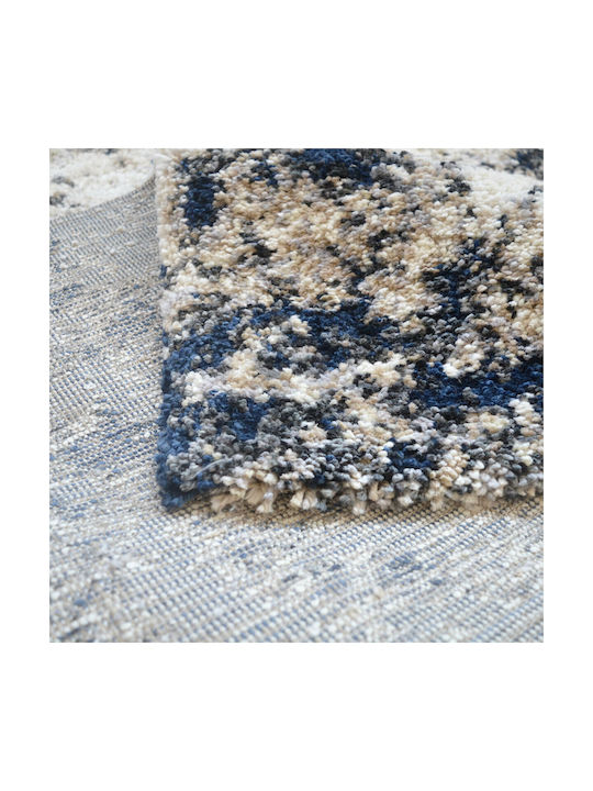 Saray Home Moroccan Thom Abstract Rug Rectangular Shaggy Blue