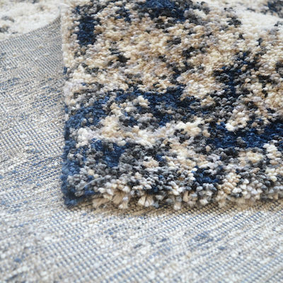 Saray Home Moroccan Thom Abstract Rug Rectangular Shaggy Blue