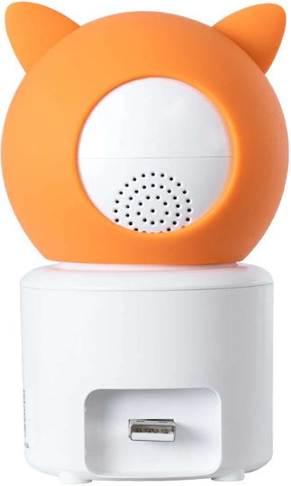 GloboStar 86081 IP Κάμερα Παρακολούθησης Wi-Fi Full HD 1080p Μπαταρίας Πορτοκαλί