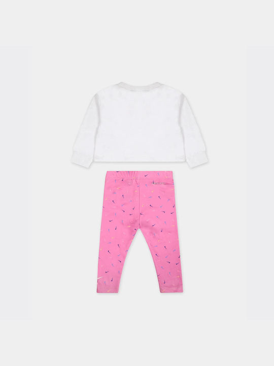 Nike Kids Set with Leggings Winter 2pcs Pink Tee