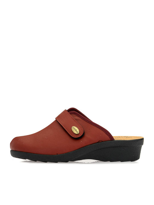 Anatomice Din Piele Papuci de Damă Burgundy