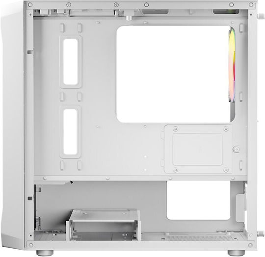 Logic Portos ARGB Gaming Mini Tower Computer Case with White Side Window