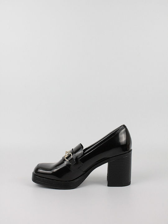 Exe Black Heels with Strap